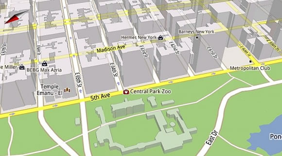 Google Maps 5 3D pohledy