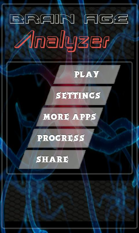 Android hra Brain Age Analyzer