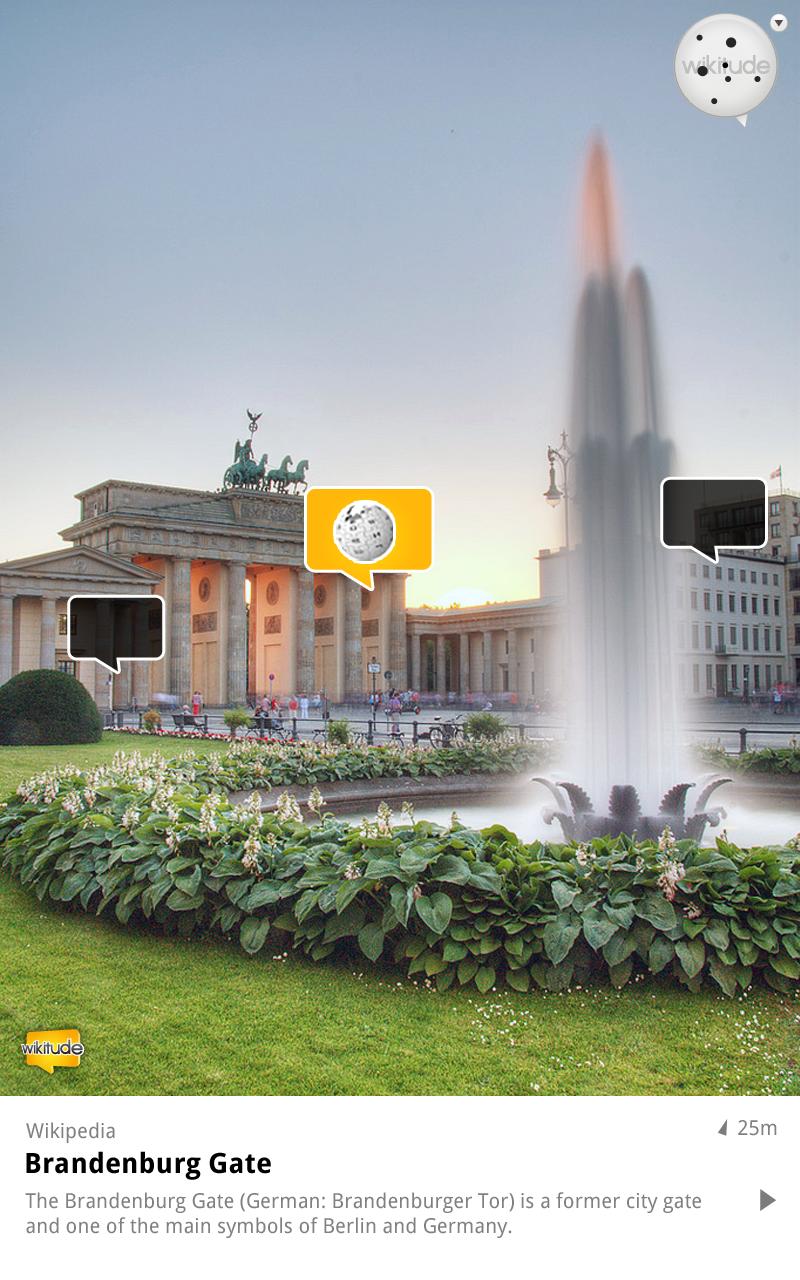 Android aplikace Wikitude World Browser