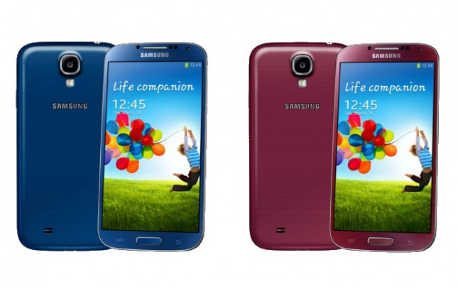 Samsung Galaxy S4 Blue Artctic / Red Aurora