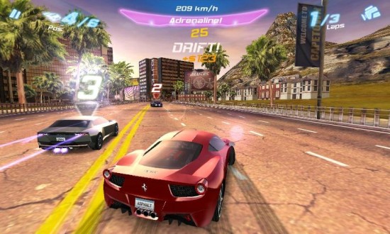 Android hra Asphalt 6: Adrenaline HD