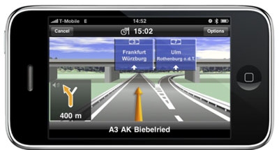 iphone navigace