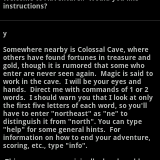 Android hra Colossal Cave Adventure – První hra typu adventure světa