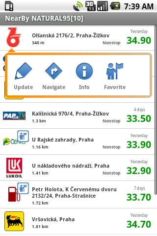 Android aplikace Pumpdroid – Tankování pod palcem